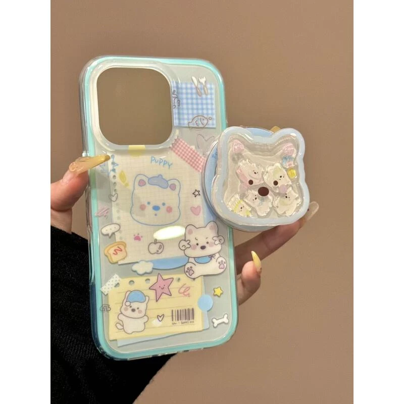 卡通记事本可爱比耶西高地小狗适用iphone16promax苹果15手机壳14