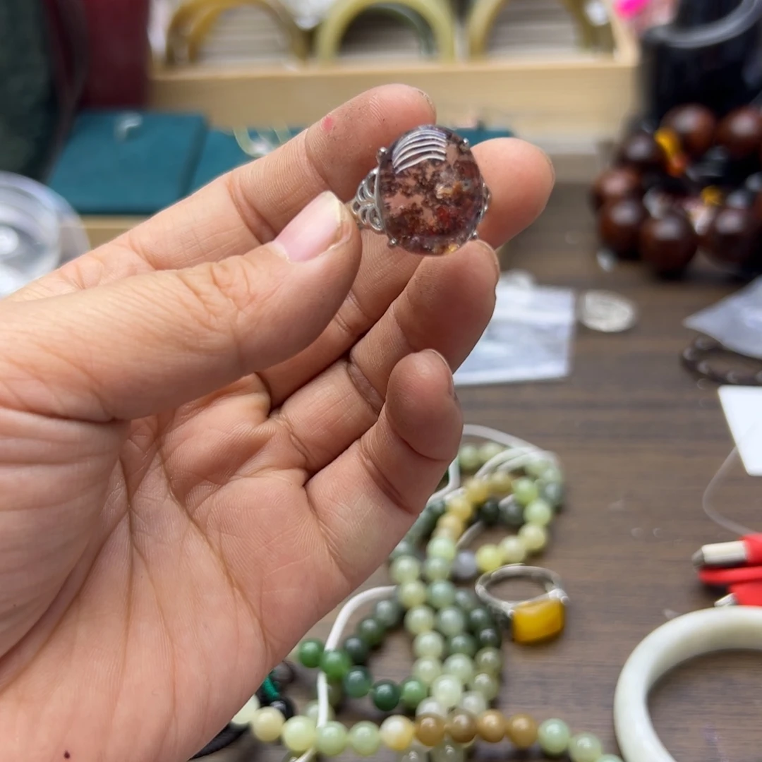 水晶银S925镶嵌戒指638