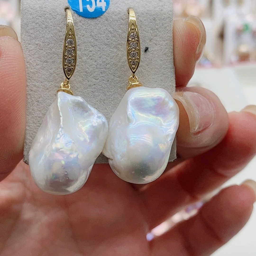 【闪购商品】淡水珍珠耳饰银S925镶嵌