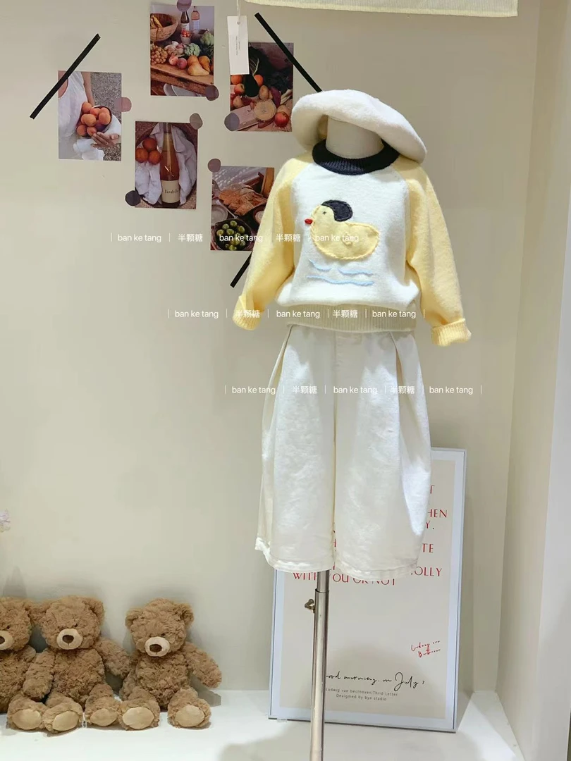 加绒款 儿童秋冬加厚针织衫毛衣2025新款韩版童装女童内搭套头衫