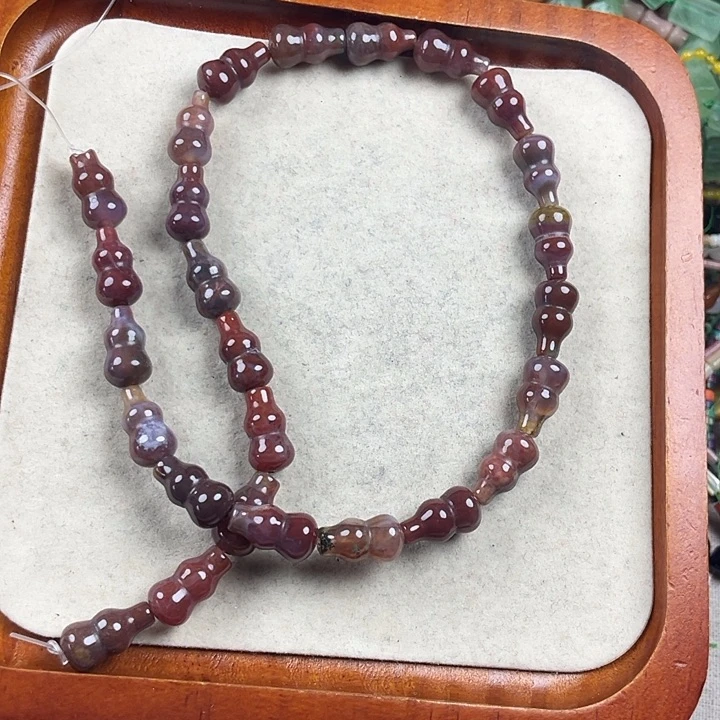 石英岩玉合金珠宝半成品卡8*14葫芦一条