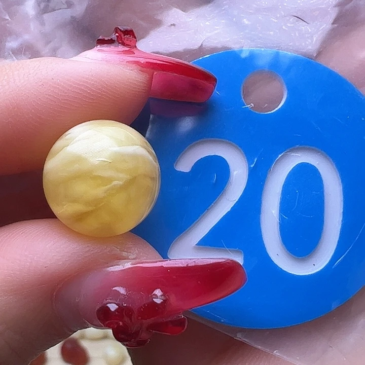 蜜蜡裸石未镶嵌微冰线 12.2mm 金瓷白虎皮 圆珠