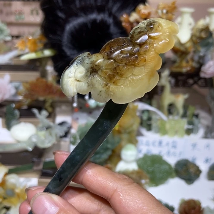 蛇纹石玉未镶嵌发饰