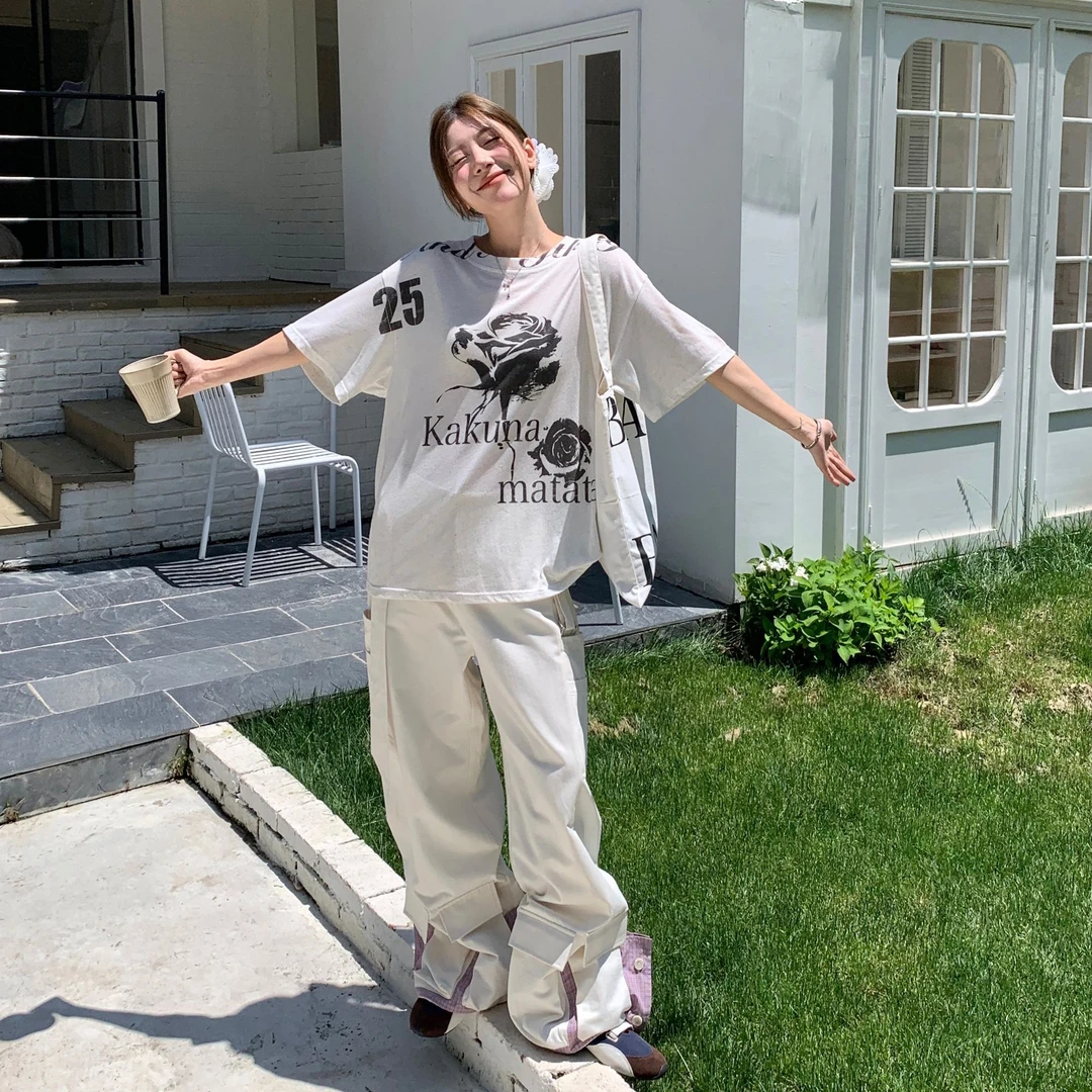 AndAnything一切顺利印花阔版T恤