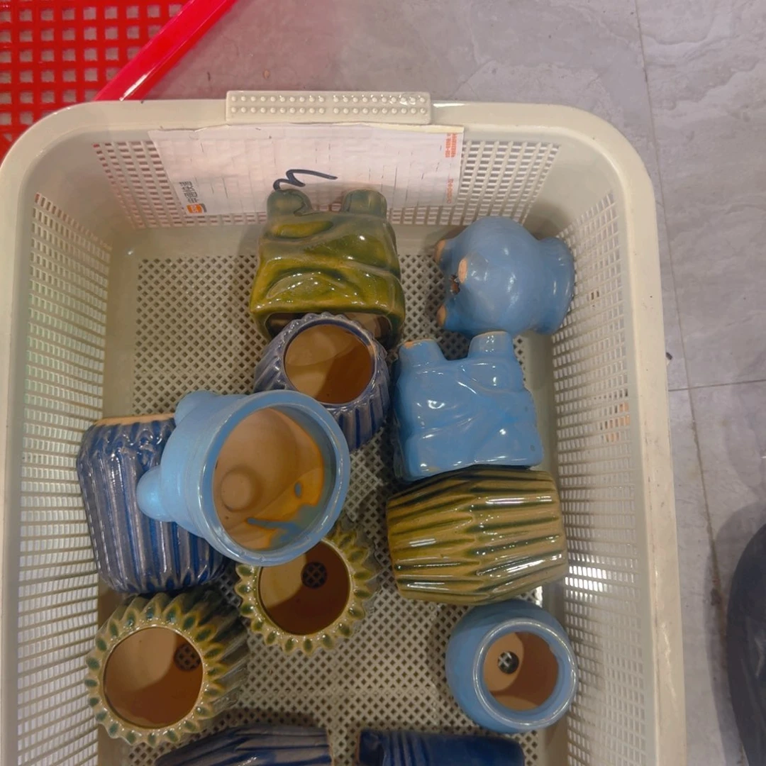 紫砂花盆粗陶精雕