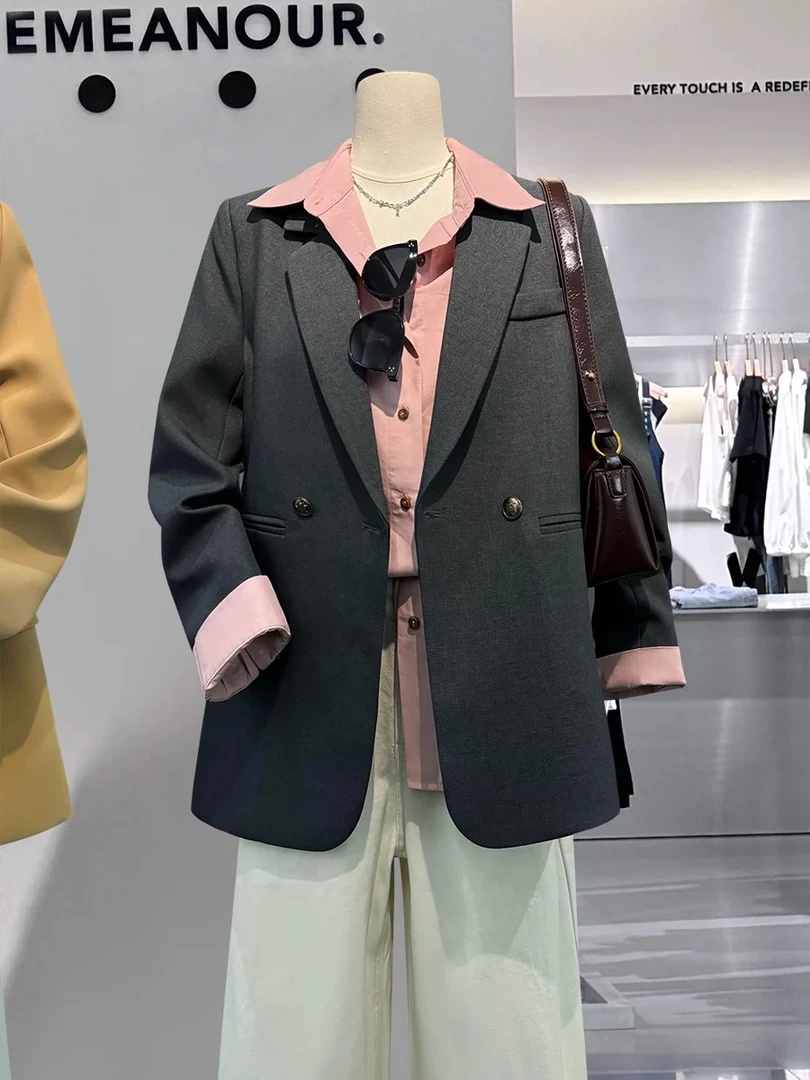 【Lala辣辣私服】春秋孤品尾货韩版女装休闲时尚宽松版百搭西装外套