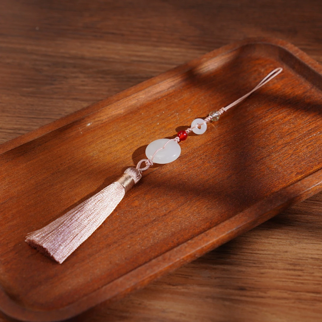 【睿泽鉴宝】金丝玉平安扣流苏挂件 19*6 KL0090045