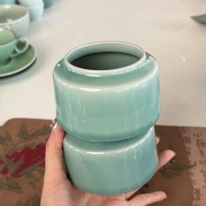 龙泉云间青瓷小米茶器