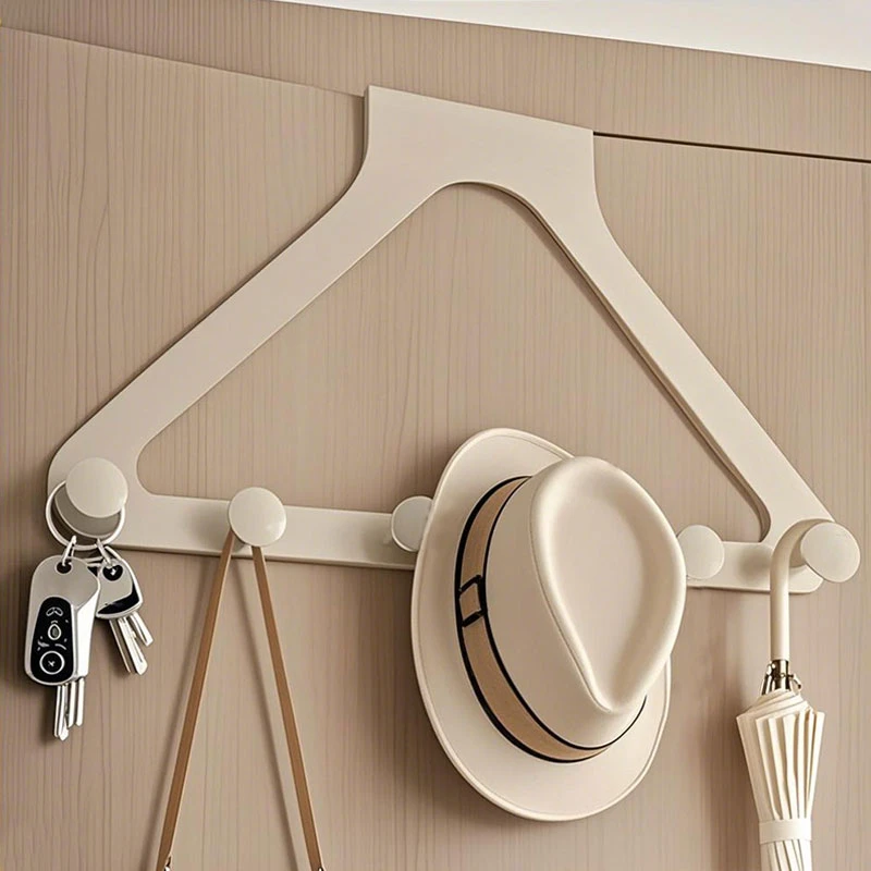 贺雅置物收纳墙上强力钩挂架门后挂免打孔衣服卧室浴室神器壁挂