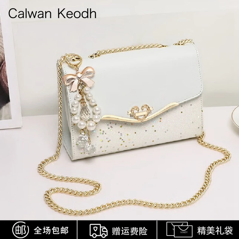 Calwan Keodh真皮包包女包2025款气质斜挎包生日圣诞礼物送女生