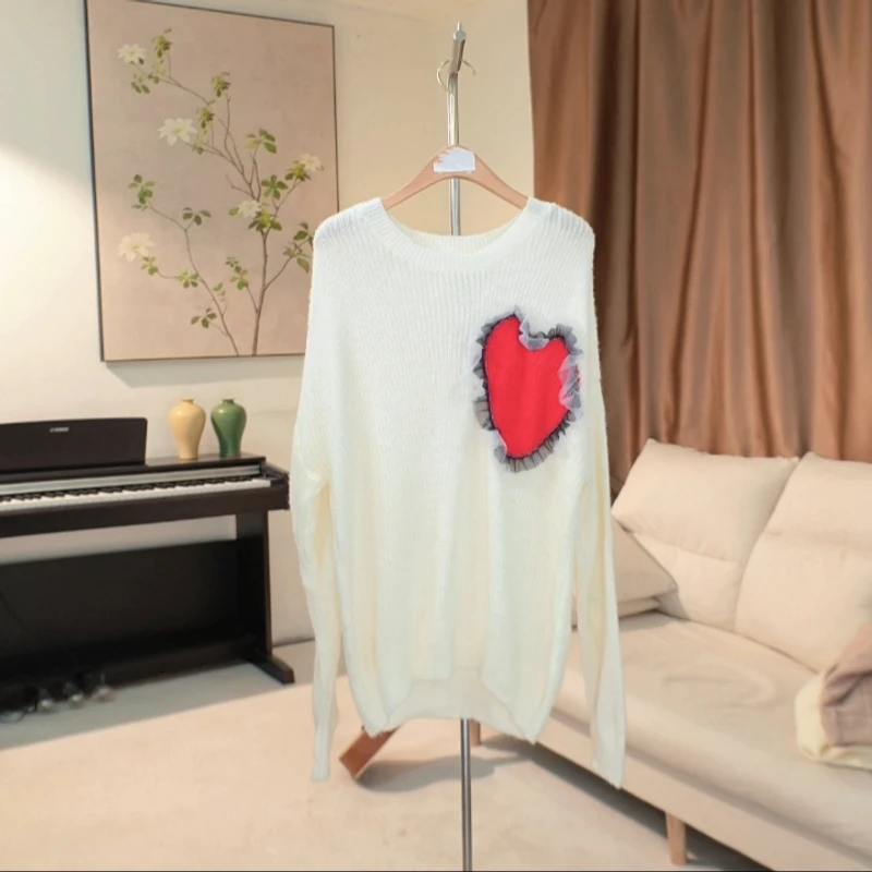 G135 秋冬爱心设计感针织毛衫女 ZA32