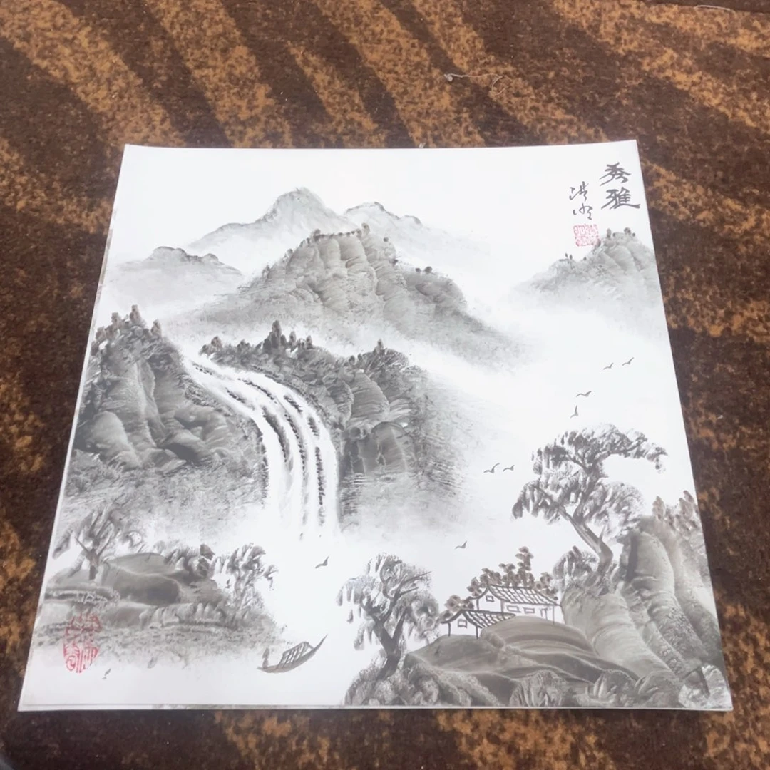 国画李洪明老师40卡纸作品