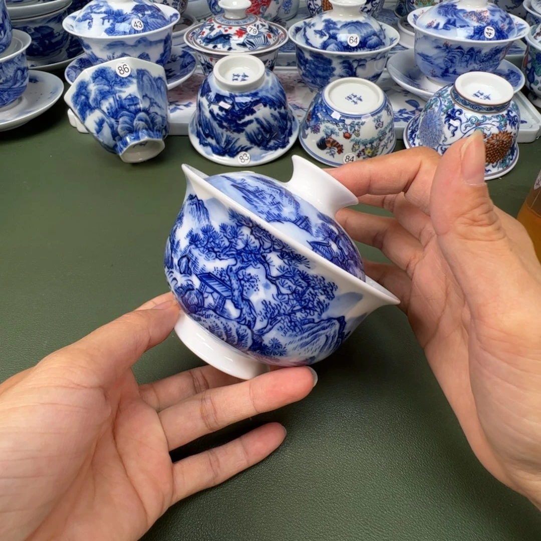 陶瓷景德镇纯手工纯手绘茶具木木70