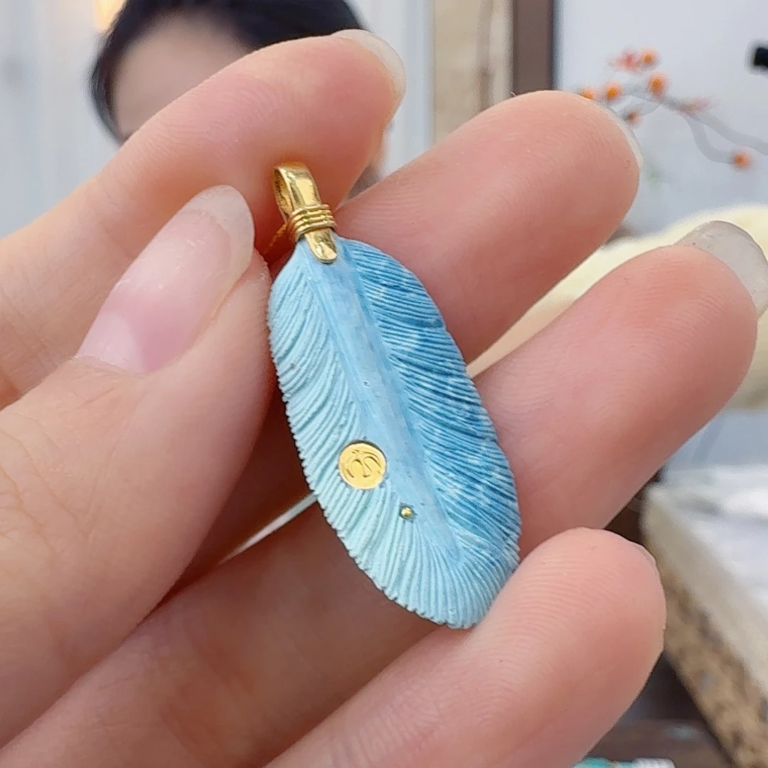 ****乐绿松石18K金镶嵌珠宝半成品
