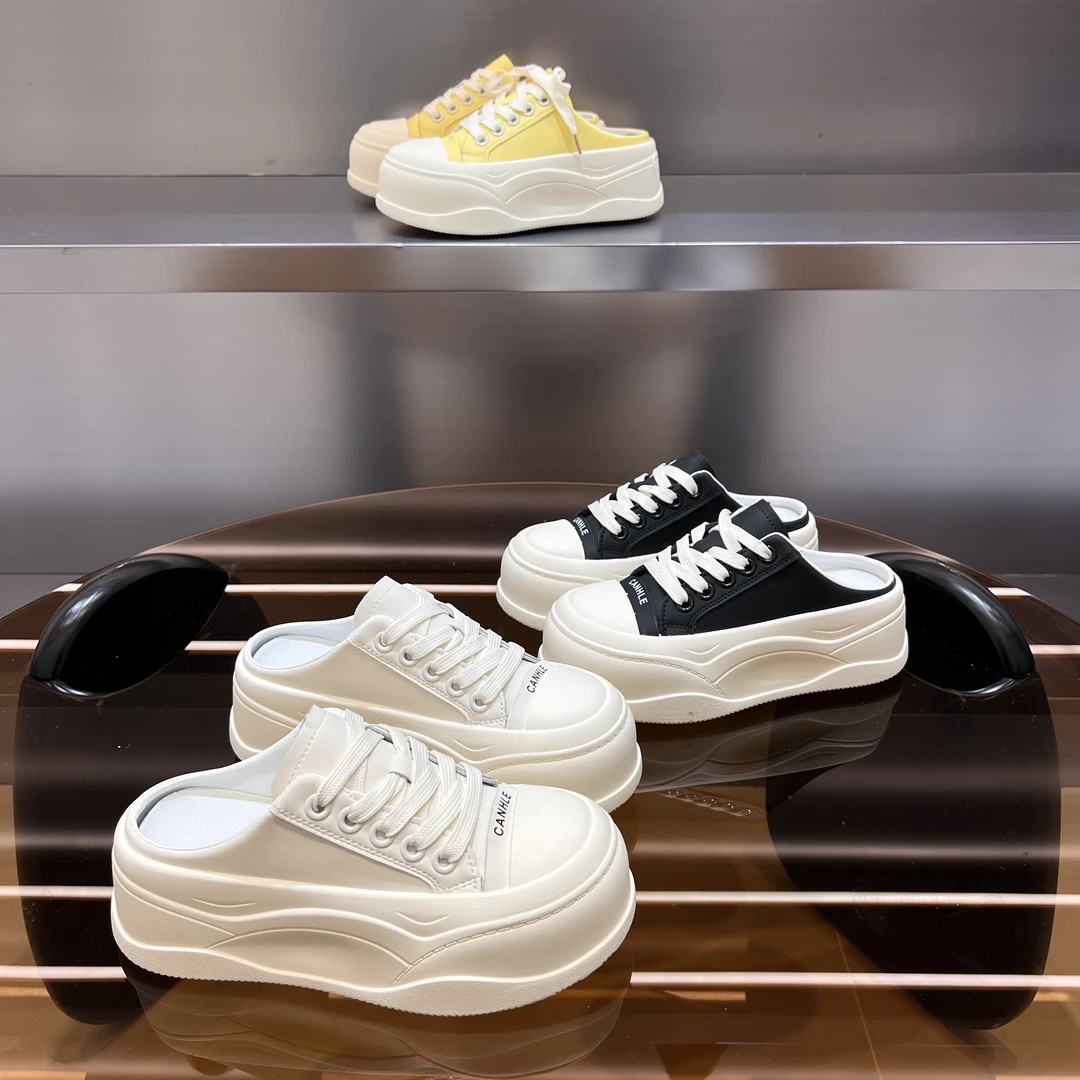 【珊】春季丑萌大头鞋女2025年新款厚底休闲鞋复古黑色板鞋潮