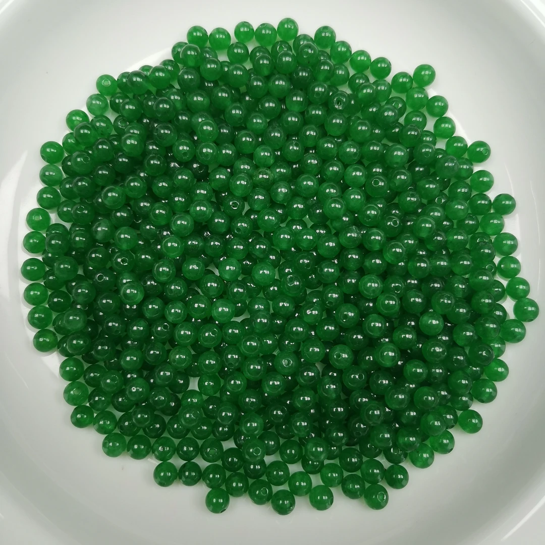 天然散珠w730冰阳绿4mm*108颗