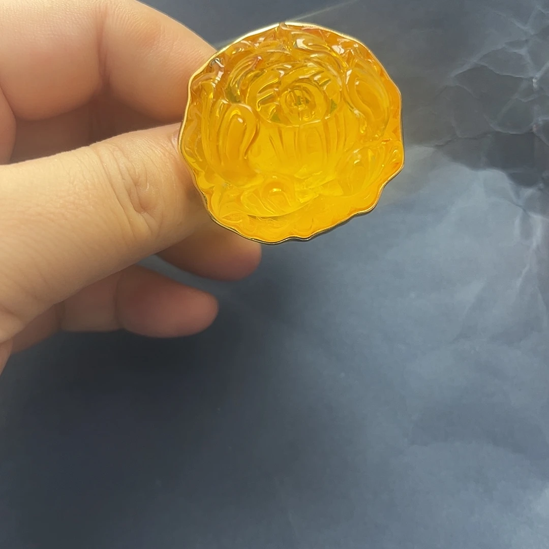 琥珀未镶嵌裸石戒指