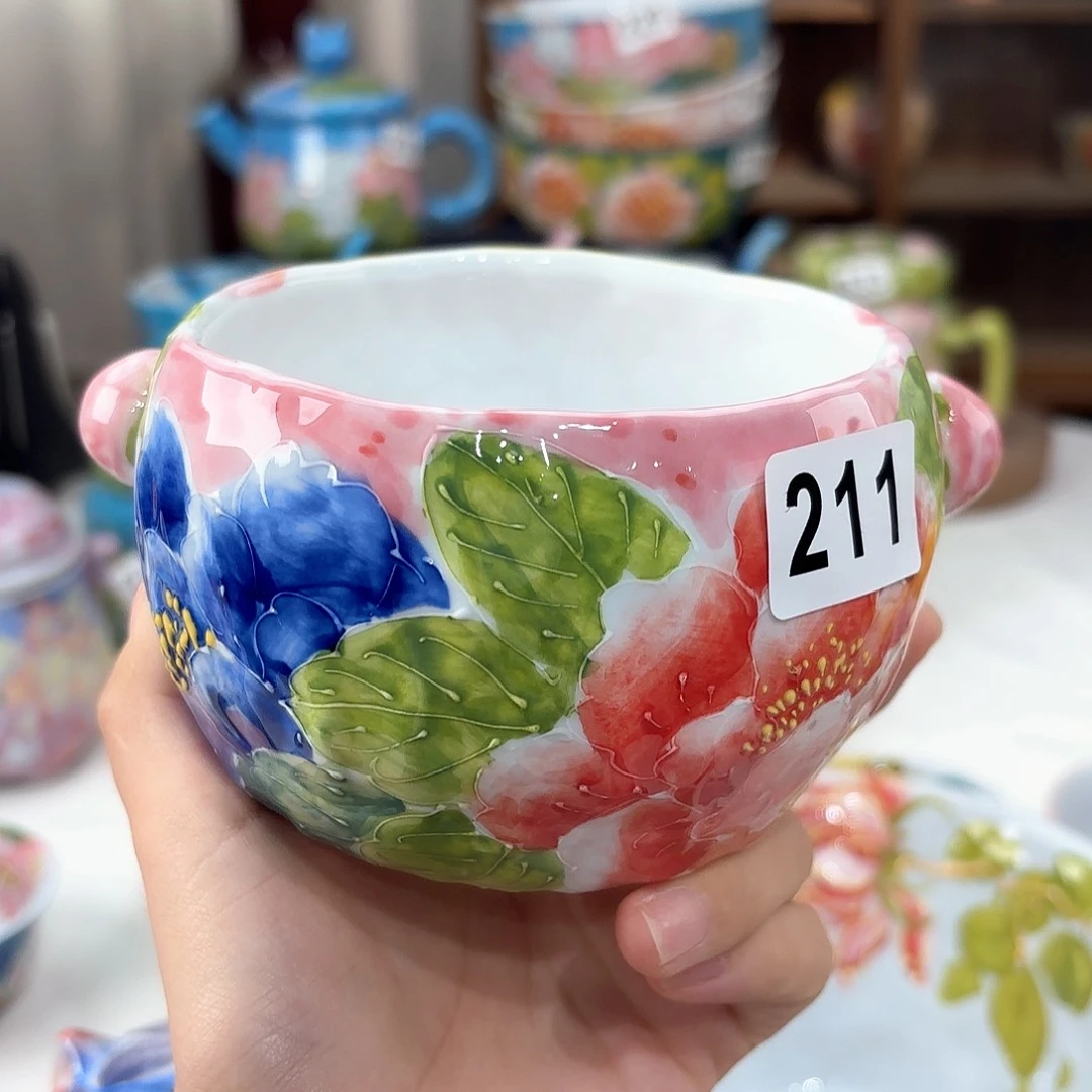 景德镇手绘高温釉下彩陶瓷茶具