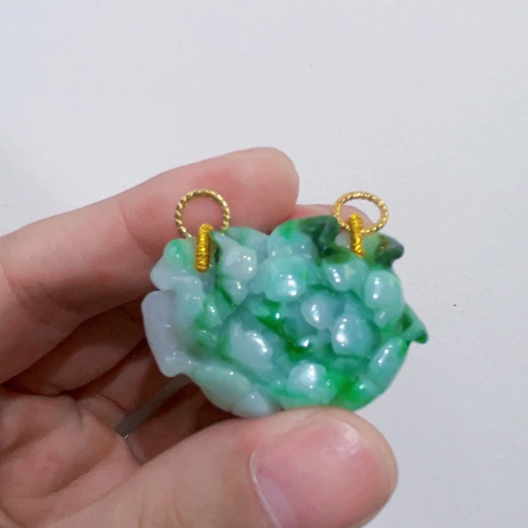 翡翠未镶嵌吊坠(赠链)代编织