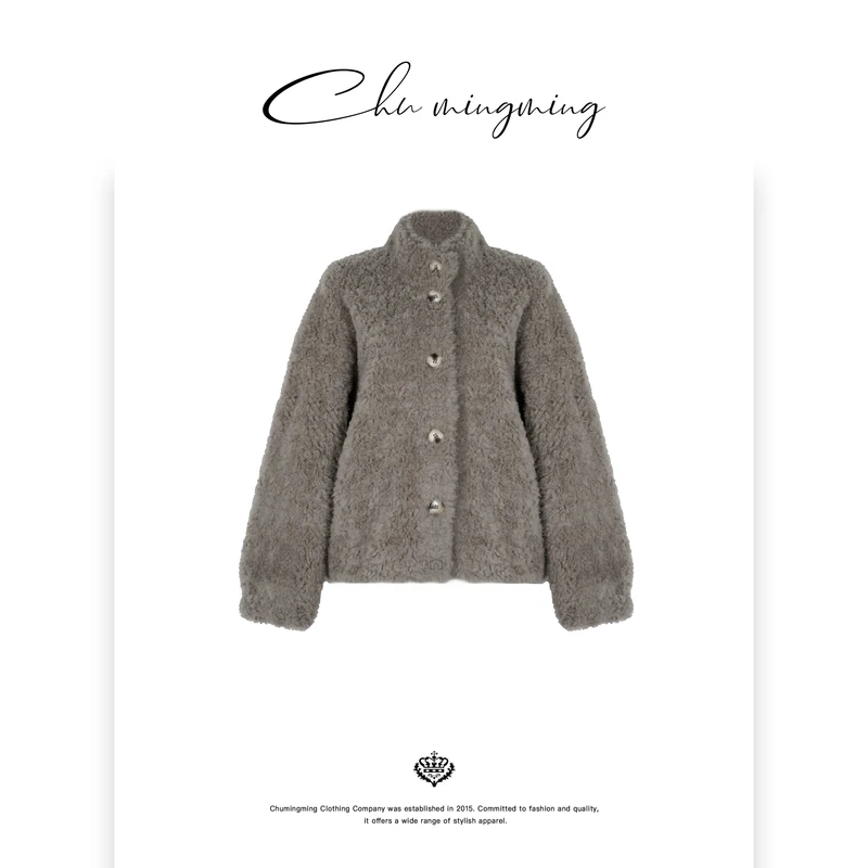 【CHU/2024SSNEW】原创设计《霜草》毛毛单排扣外套 YH04