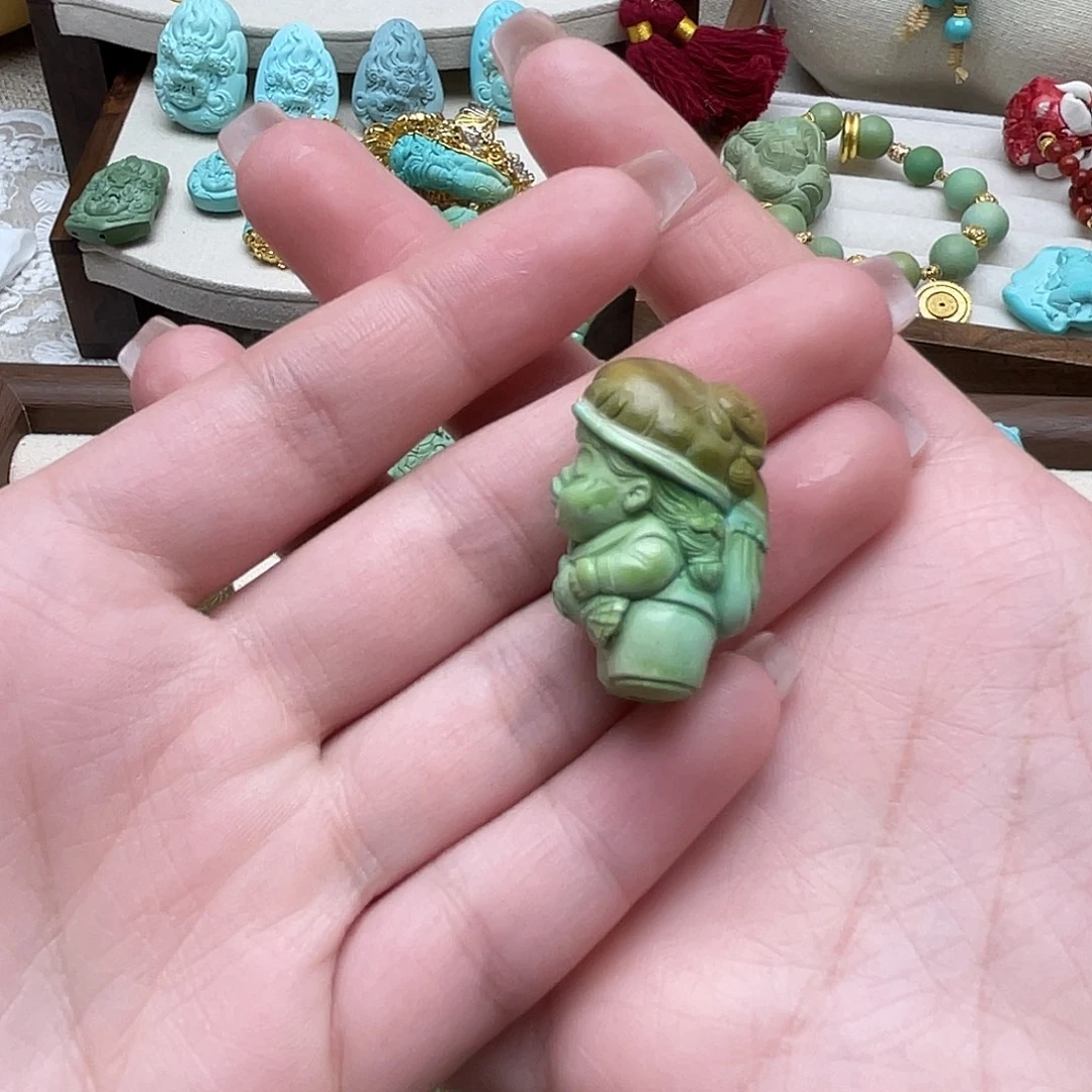 绿松石未镶嵌设计水波嘟嘟