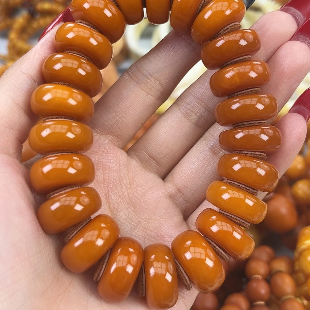 琥珀颈饰未镶嵌蜜蜡