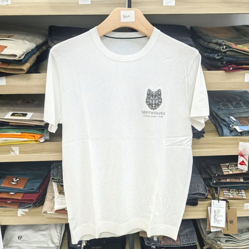 【罗仔精选】男士夏季薄款半袖夏天圆领短袖T恤ZJ9858