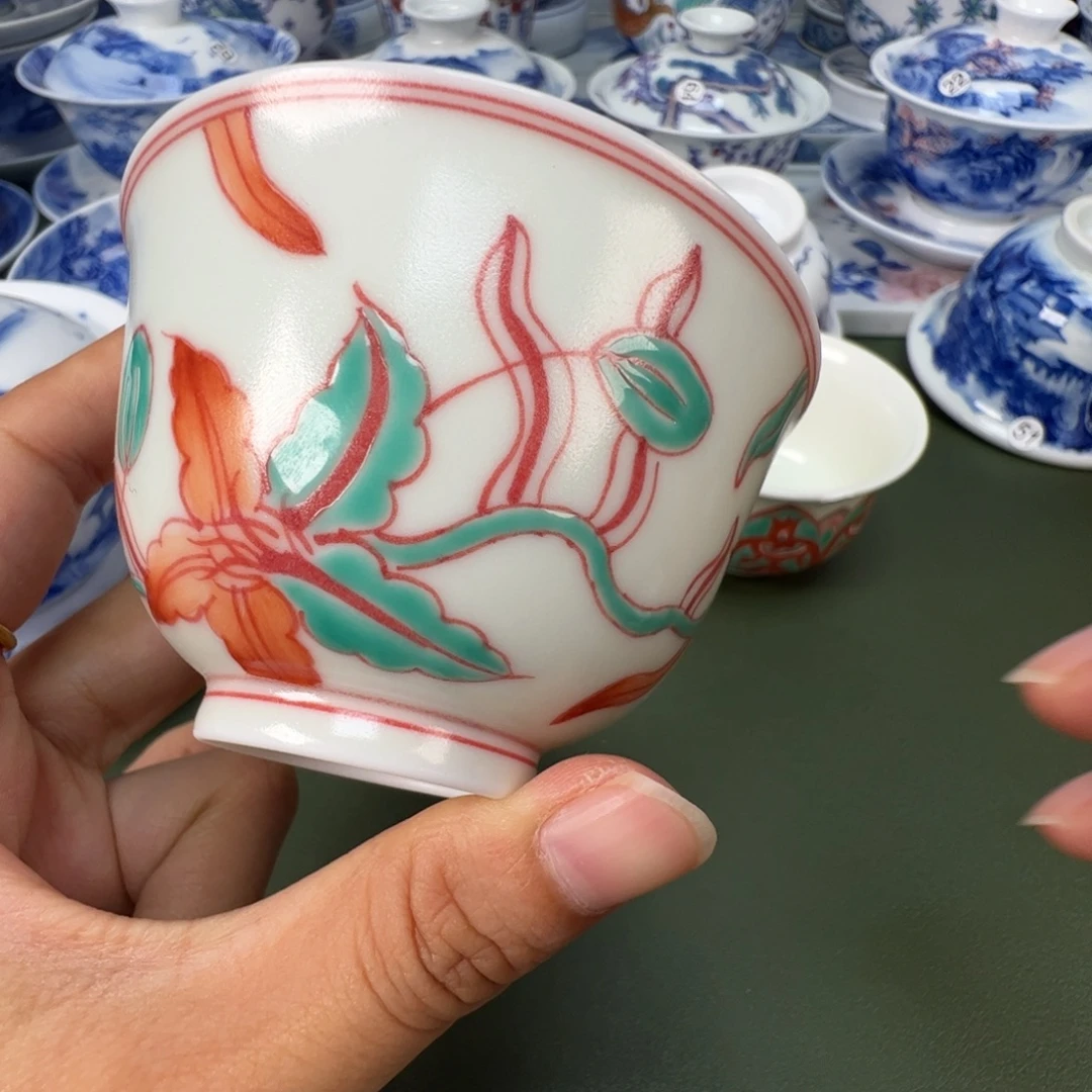 景德镇纯手工纯手绘茶具木木100