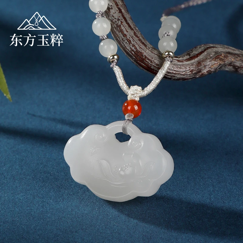 和田玉如意锁-约30*20mm-多样性发货 拍一发一