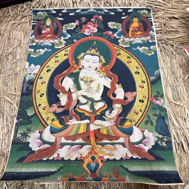 高端精品文殊菩萨绘画类唐卡AA78