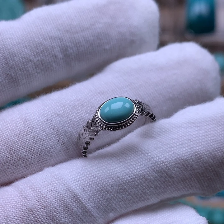 银S925镶嵌绿松石珠宝奇石