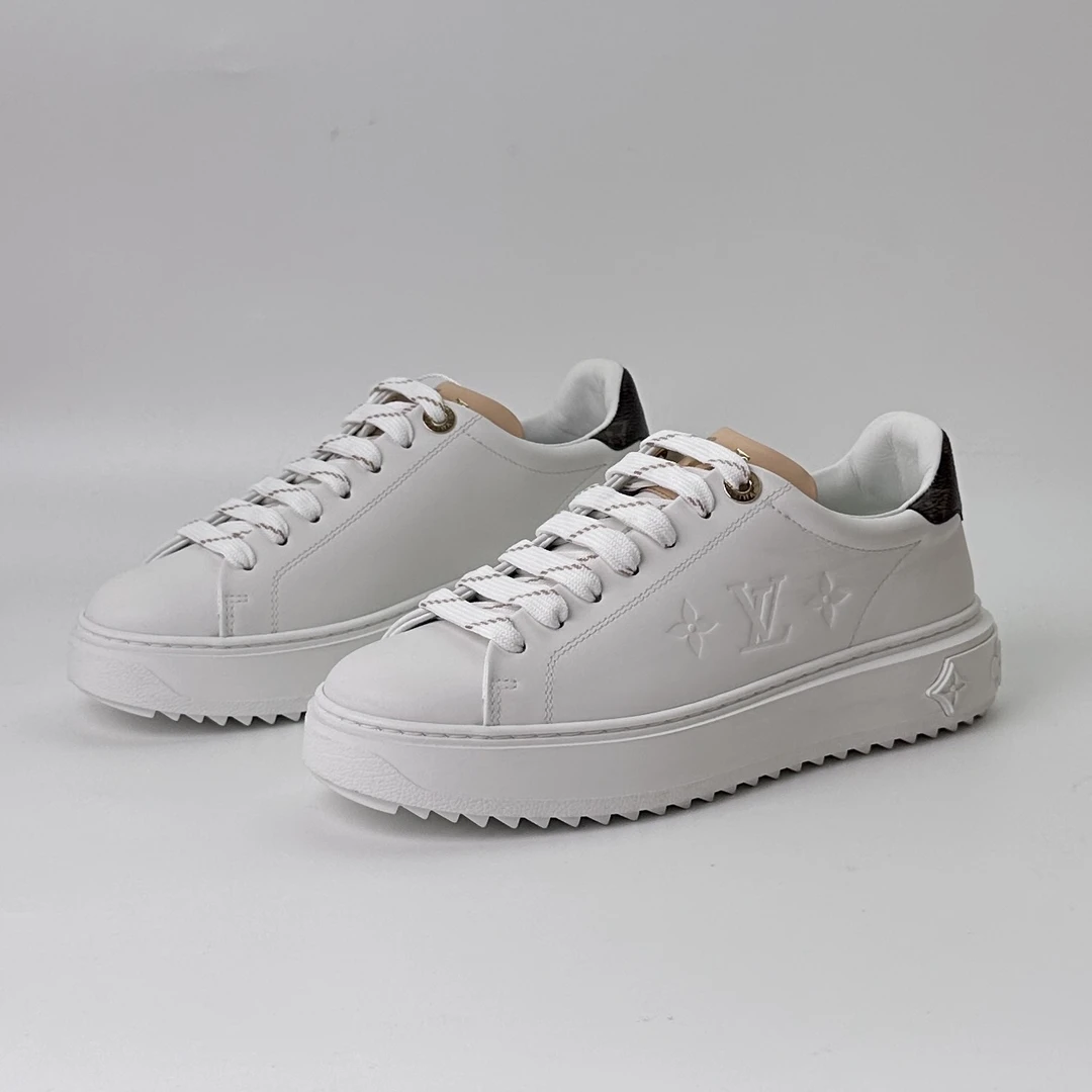 99新 LouisVuitton/路易威登 36码 闲置白棕吊坠款松糕鞋/ML80719