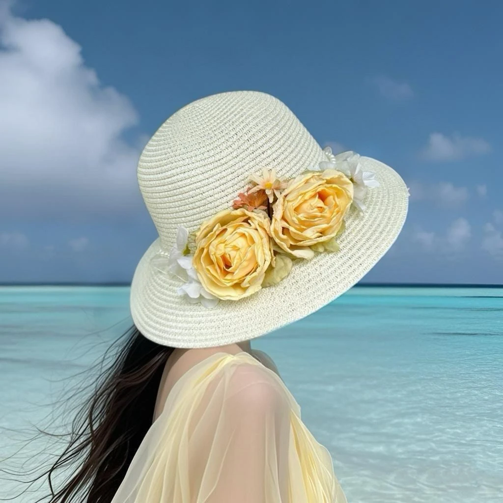 亏本清仓 高颜值花朵草帽