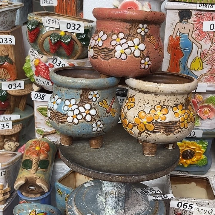 粗陶材质多肉花盆