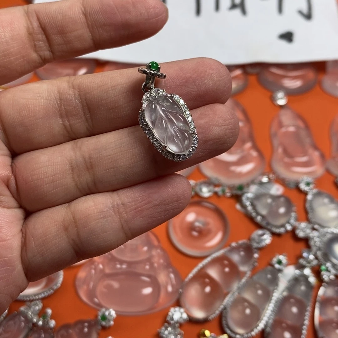 石英质玉叶子未镶嵌