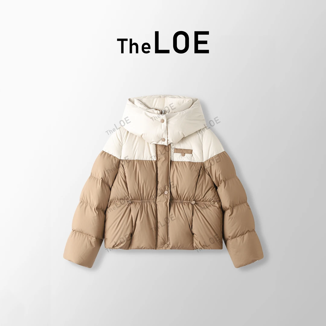 TheLOE/鼎级御寒 高定大朵绒90绒极简撞色太妃糖羽绒服#LE-1007