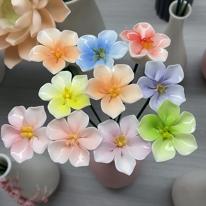 陶瓷纯手工捏花设计