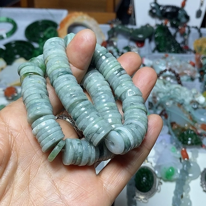 暗***影翡翠未镶嵌吊坠(赠链)