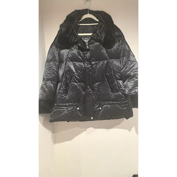 B5008 时尚气质中长款保暖冬季宽松女士羽绒服