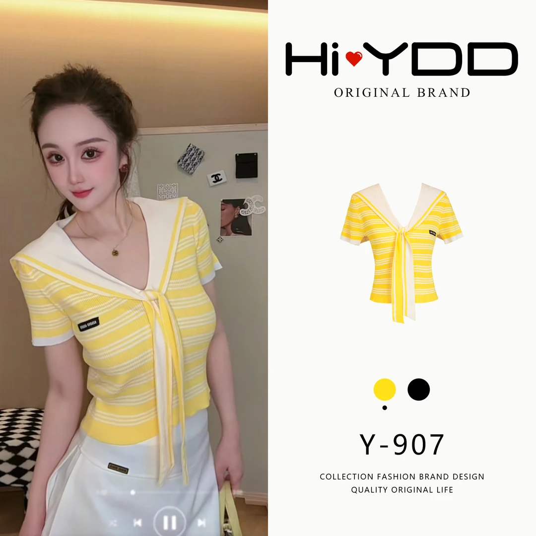 8号链接 YDD•「Y-907」夏季新款简约修身潮流休闲百搭上衣NS-2326