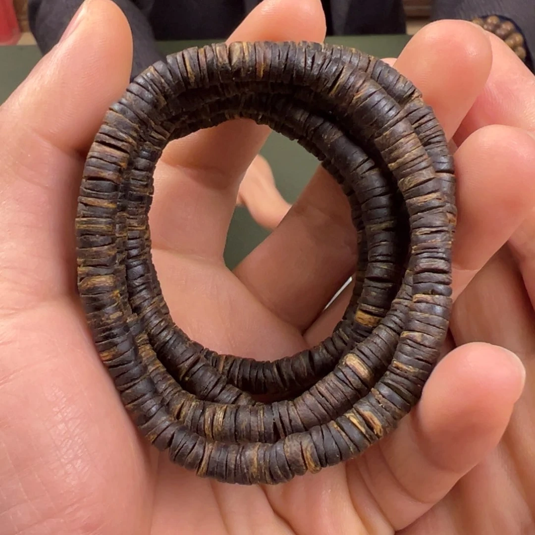 沉香手串张勺子沉水片珠单圈多样性发一06/4g➕
