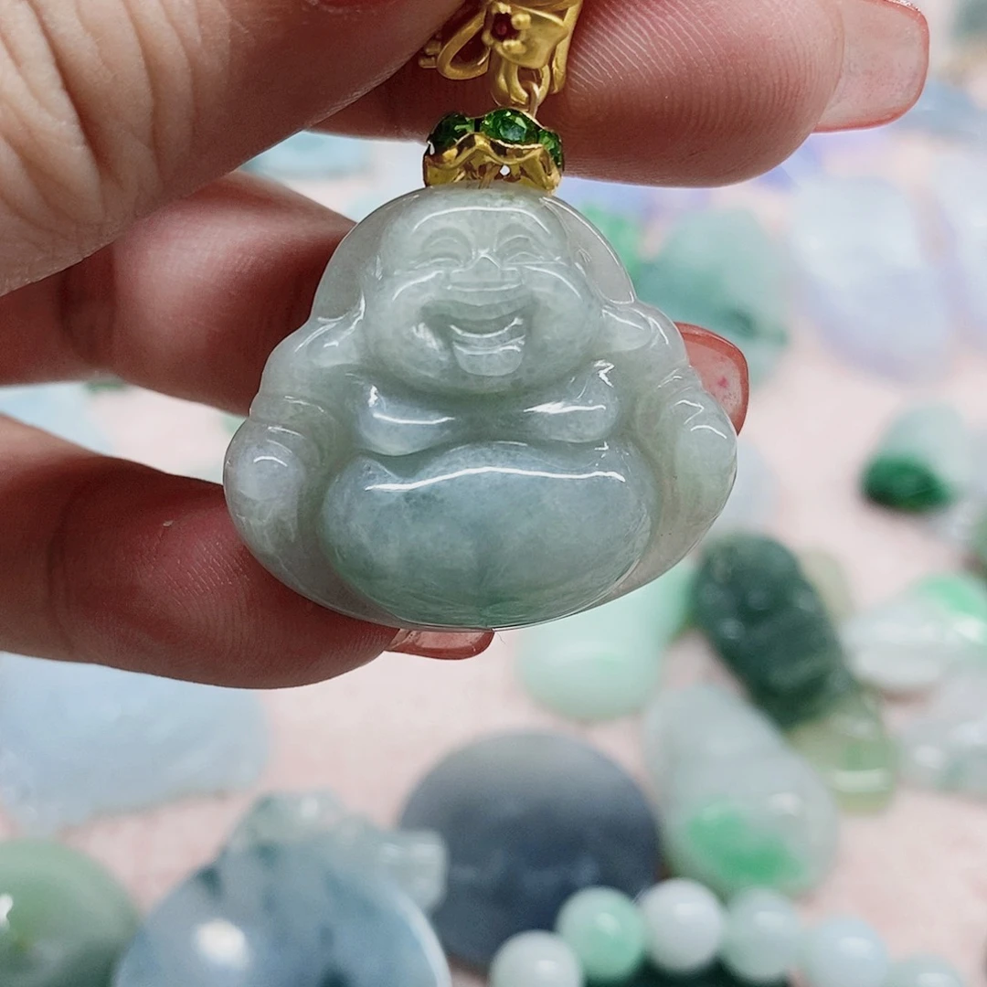 颈饰未镶嵌翡翠天然