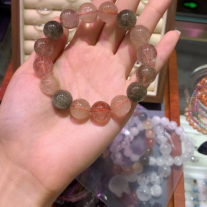 猪***木水晶手串未镶嵌不返运费拍3单