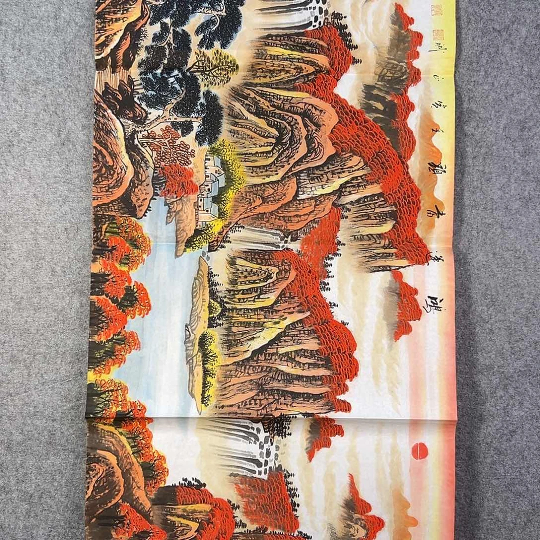 国画454 牡丹之花之叶的颜色与叶