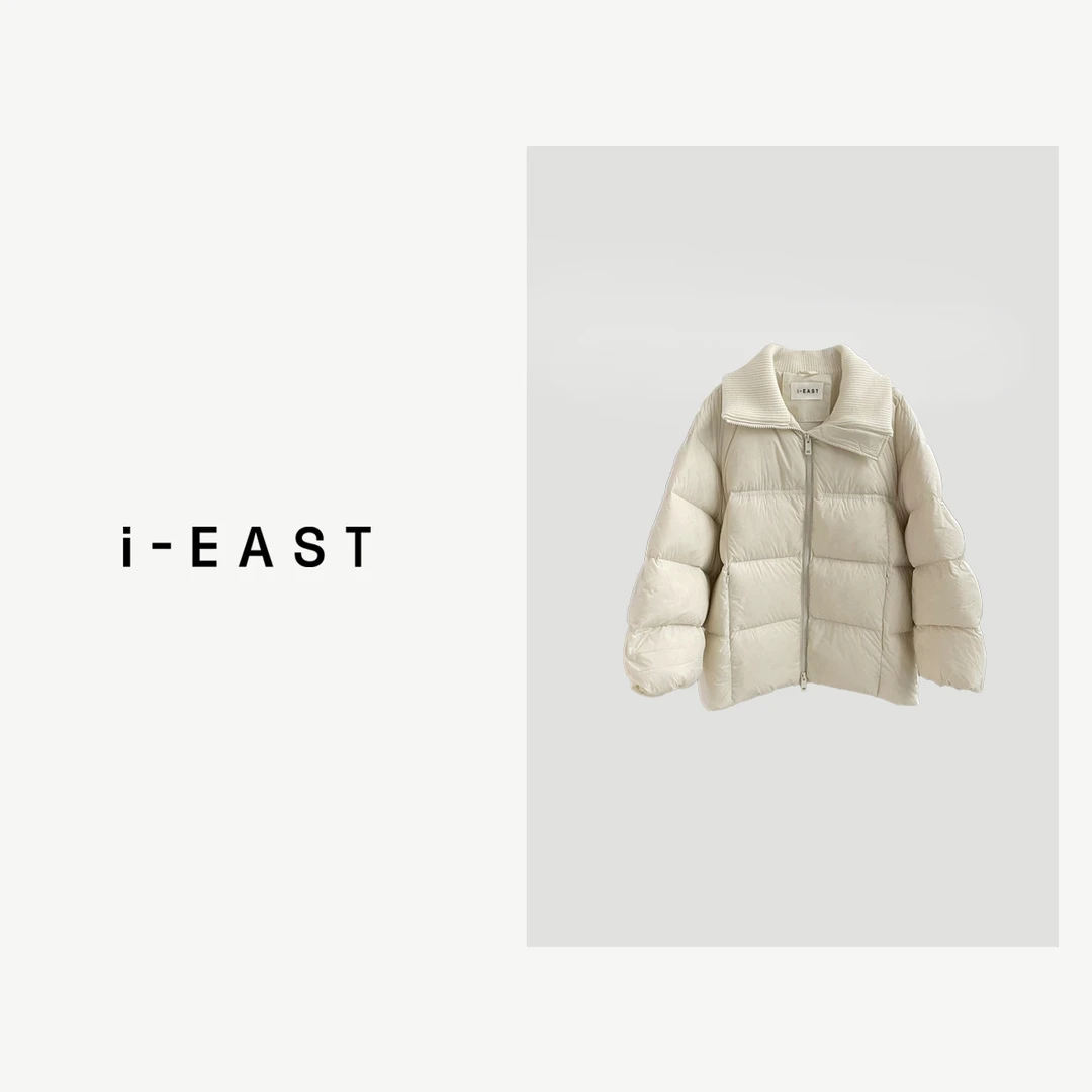 i-EAST 舒适主义~ 毛织领翻领羽绒服-3D YR5280
