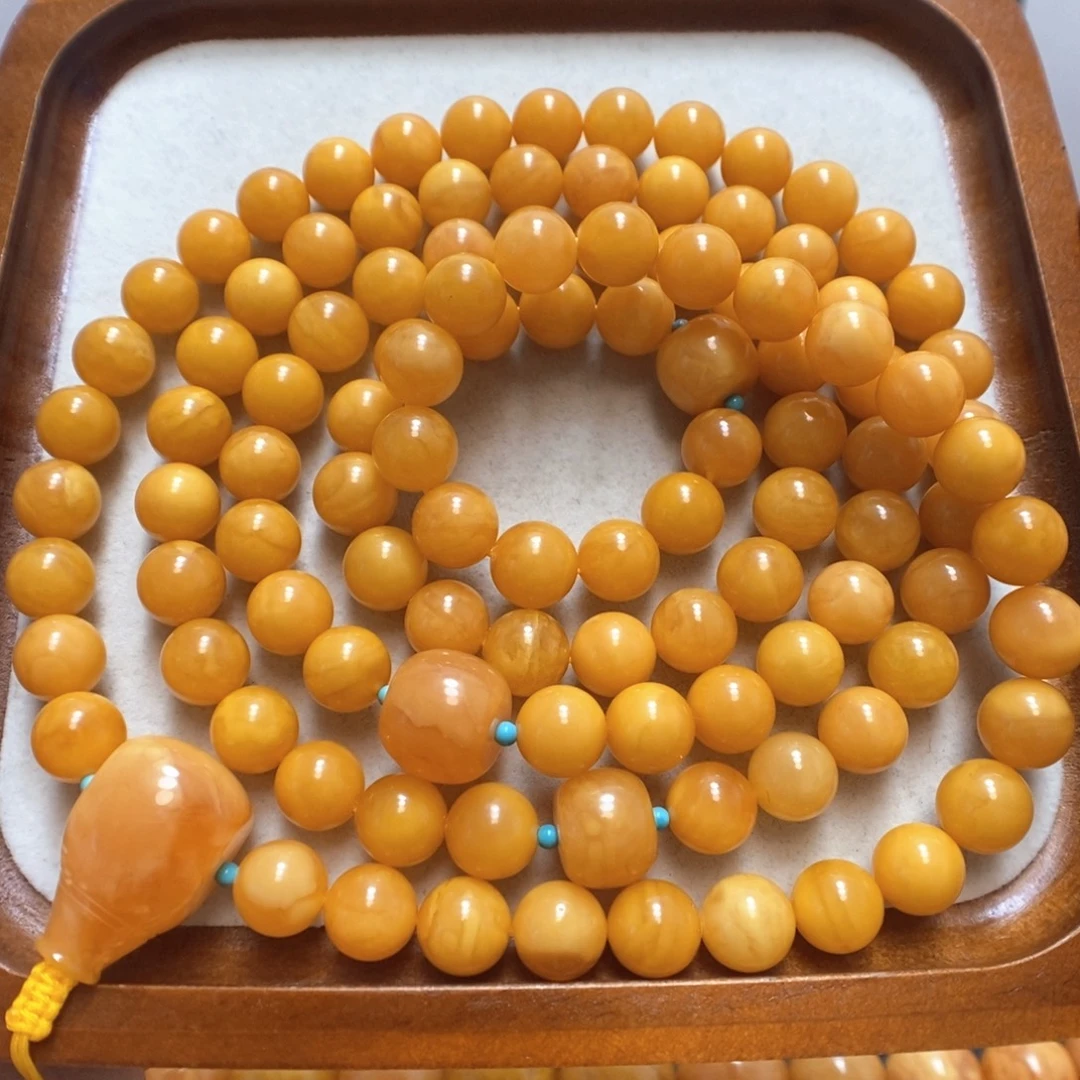 蜜蜡项链未镶嵌108
