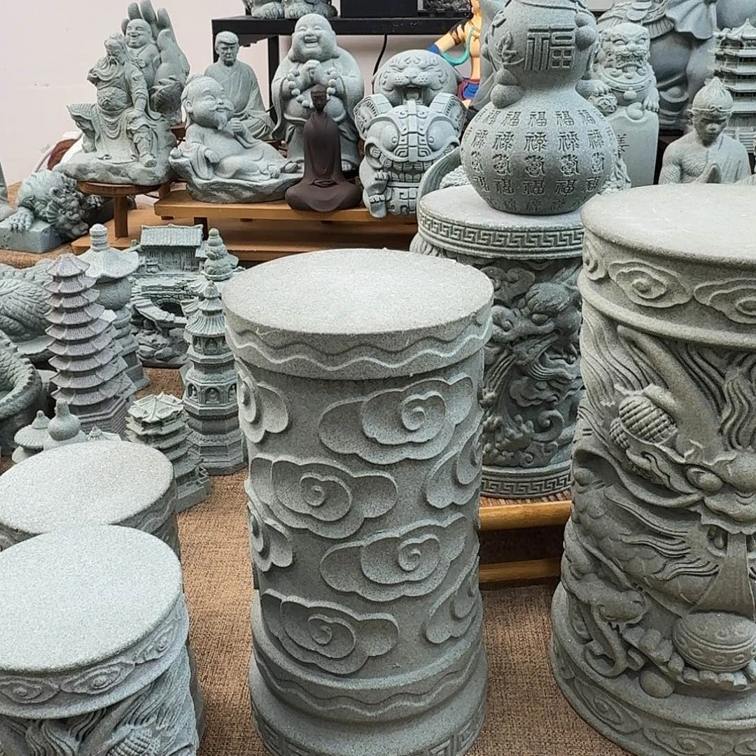 石材青砂石云柱20两个