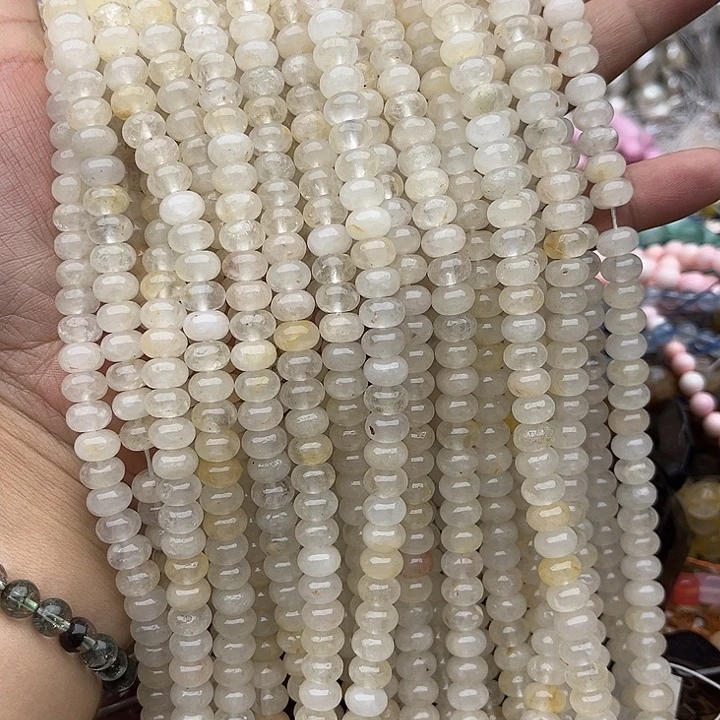 玛瑙/玉髓未镶嵌珠宝半成品一条8mm黄胶花