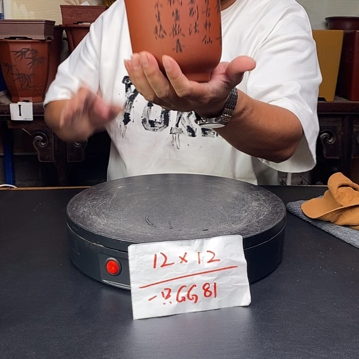 紫砂花盆货号一只GG81