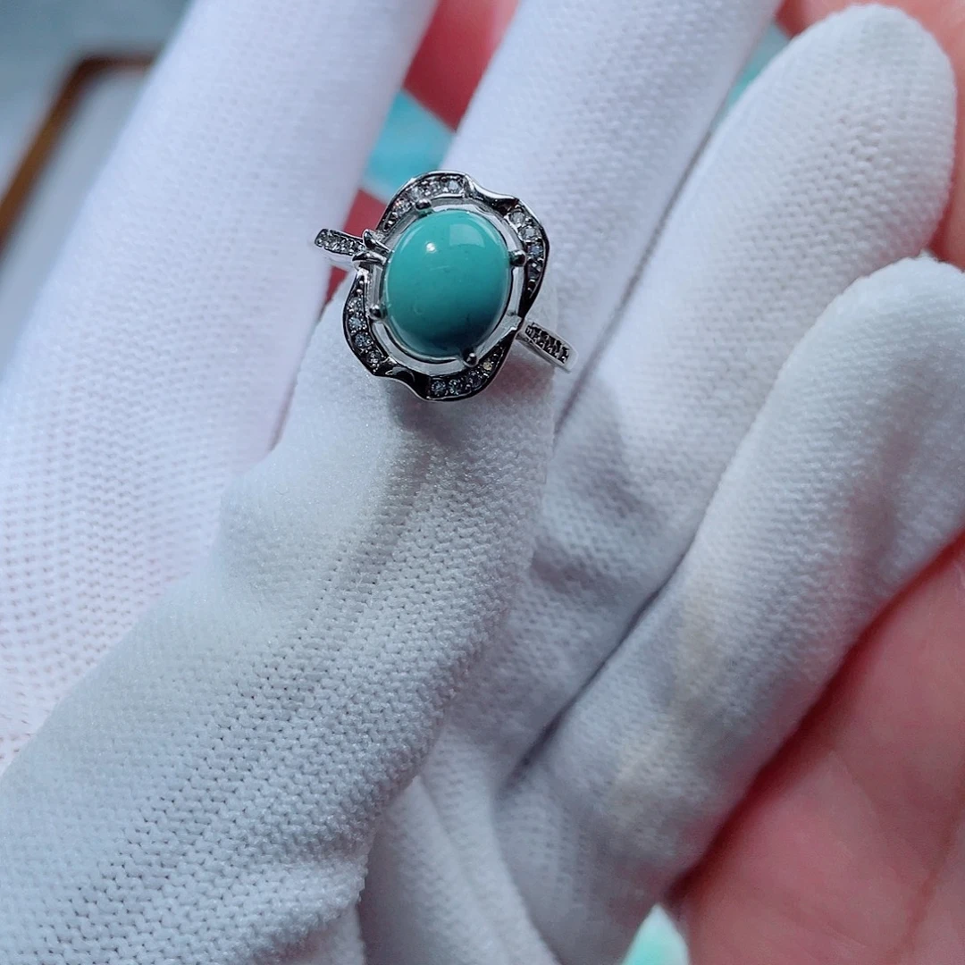 绿松石银S925镶嵌珠宝奇石